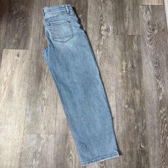 Light Blue Women's Straight Leg Jeans - Picture 3 of 5